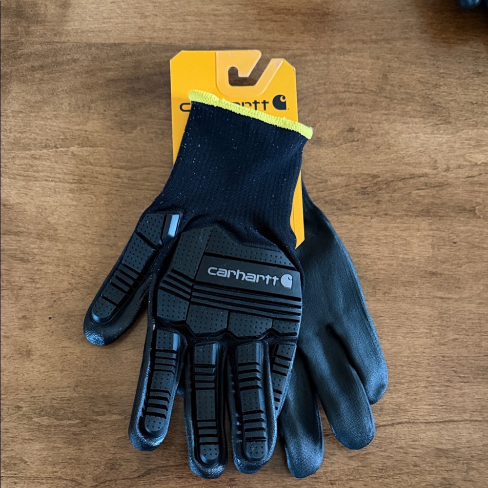 Carhartt Black Work Gloves Knuckle Guard Nitrile Glove